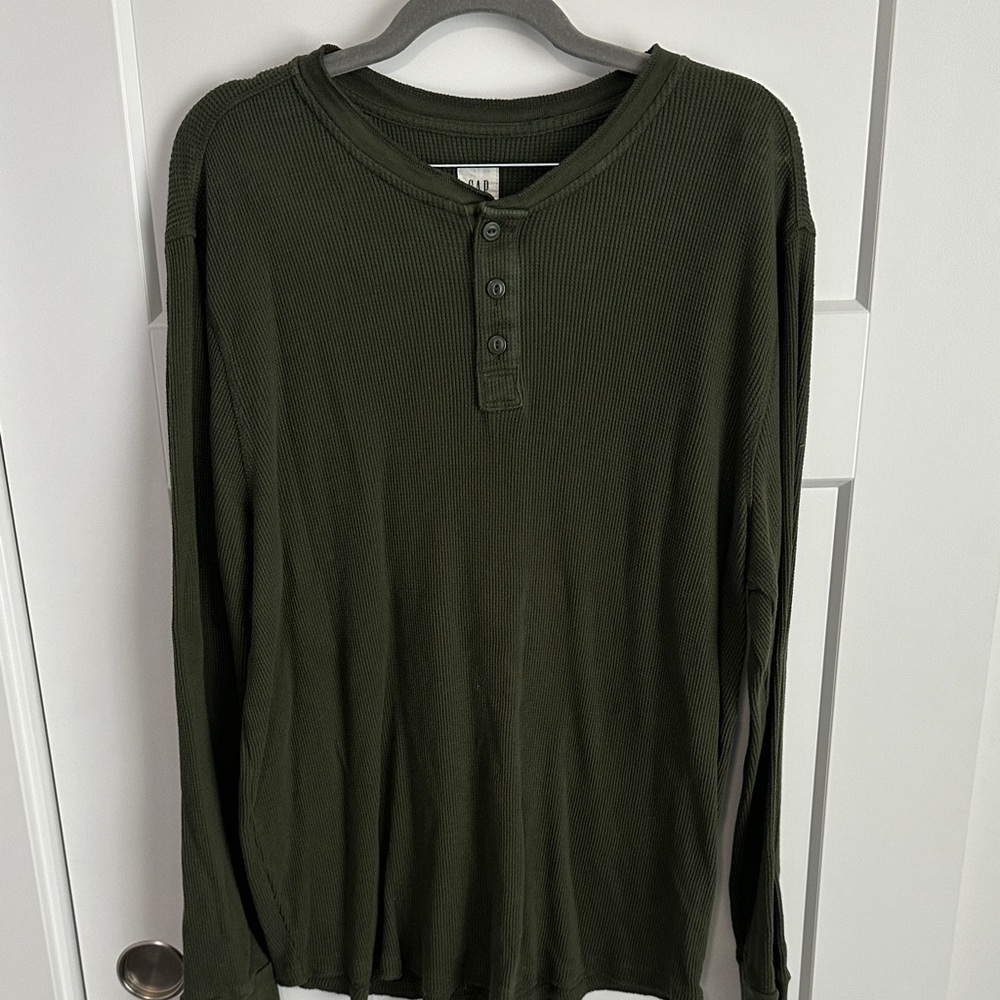 GAP Dark Green Long Sleeve Henley